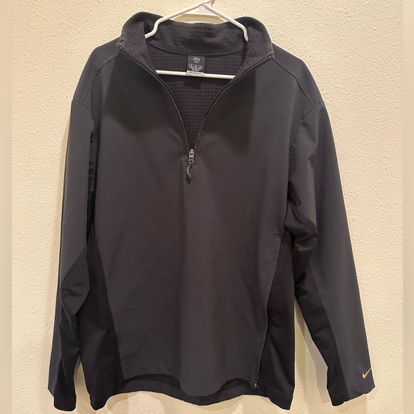 Nike Golf Sphere Pro - Gray and Black 1/4 Zip Soft shell Pullover Jacket - Picture 1 of 7